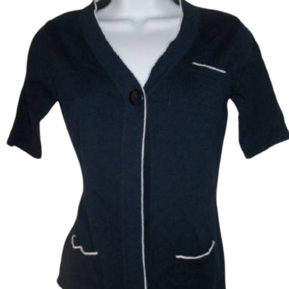 ---  Navy Blue Knit Vest Girl XL